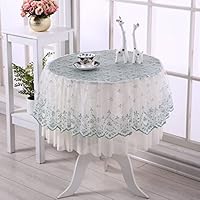 Amazon｜テーブルクロス 円形 可愛い ピンク 刺繍 レース 120CM
