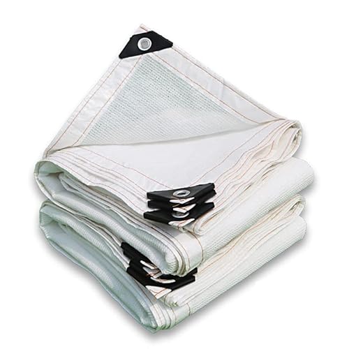 HFDASUENT Toile Ombrage HDPE Respirant Protection Rayons UV Voile Serres Filet d'Ombrage Coupe-Vent Voiles avec Oeillets pour Jardin Terrasse Filet Protection Solaire Filet,Blanche (2×1.5m/6.5×4.9ft) Cover