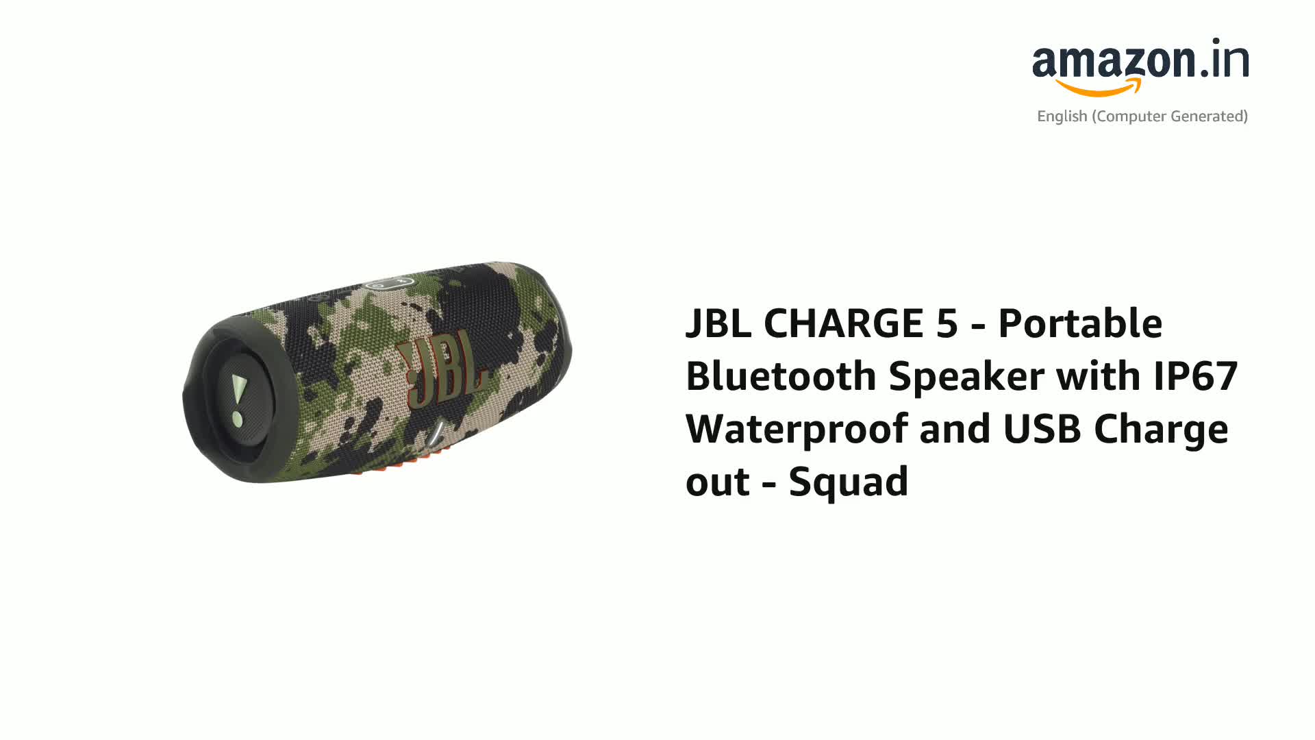 JBL CHARGE 5 - Portable Bluetooth Speaker with IP67 Waterproof and