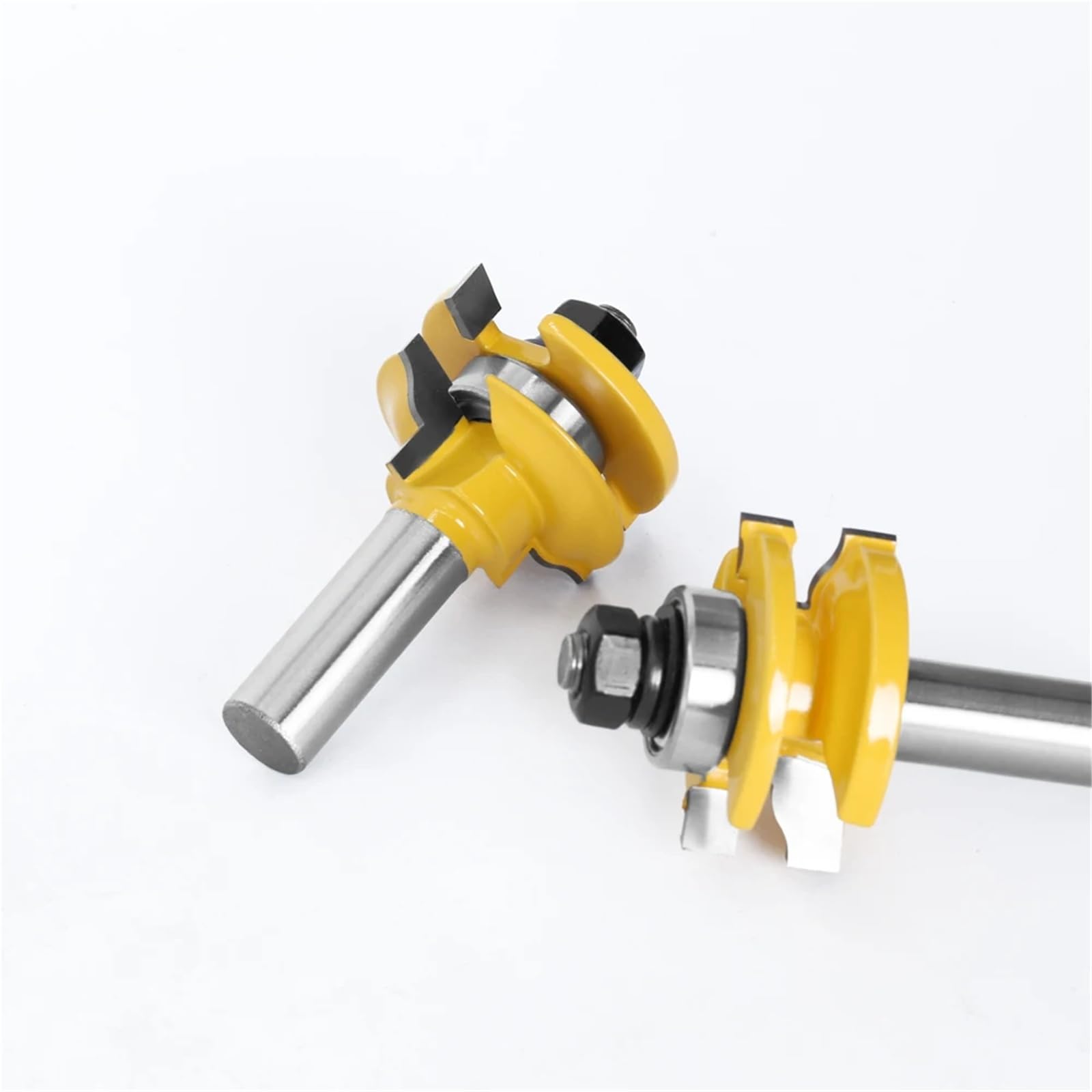 Fresa per incastri maschio-femmina, 3 punte for fresa da 12 mm o 1/2 pollice con gambo e pannello rialzato lama in stile(12mm Shank)