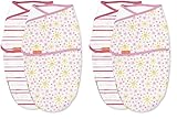 SwaddleMe Luxe Whisper Quiet Swaddle – Size Small/Medium, 0-3 Months, 2-Pack (You are My Sunshine) Extra-Soft Newborn Swaddle Wrap with Silent Fabric Closure and Bottom Zipper for Diaper (Pack of 2)