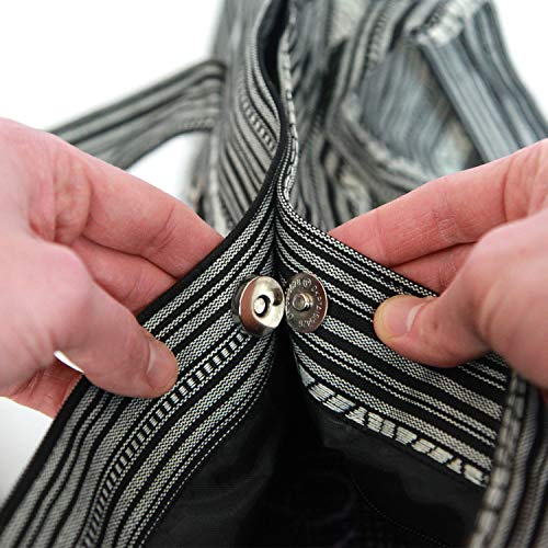 Aurorae Yoga Mat Bag, Fits Most Yoga Mats and Accessories, in Black and White Pattern