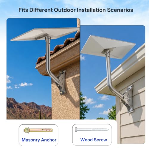 Image of Standard 4 /4X Mount for Starlink, Stainless Steel Gen 3 Wall & Roof Mounting Kit, Rustproof Adjustable Mount with Aluminum Adapter (18IN Pro)