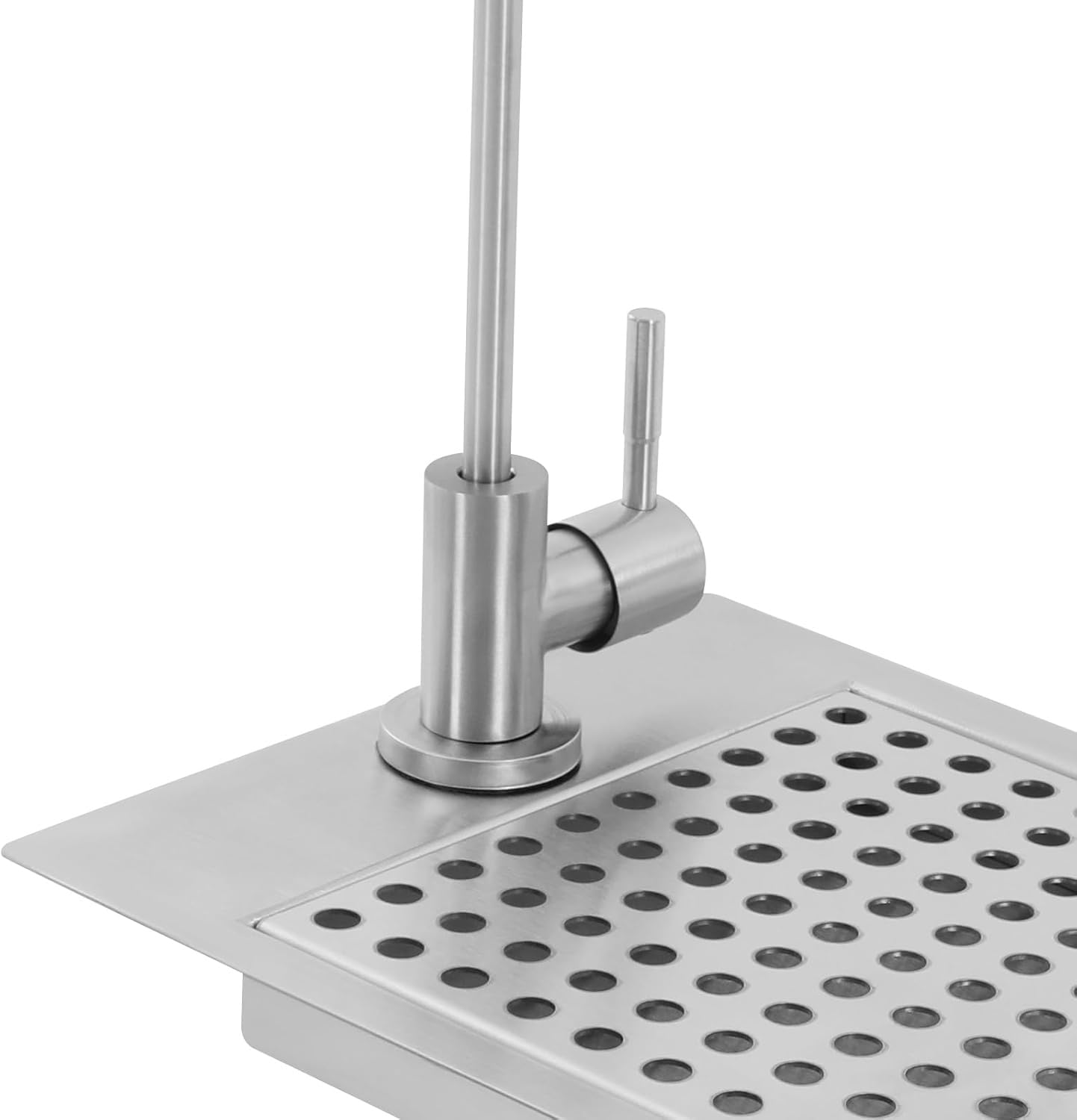 Lavavasos Empotrable con Grifo, Enjuagador de Vidrio de Acero Inoxidable Equipado con Bandeja de Goteo, for Bar en Casa, Cafetería y Restaurante