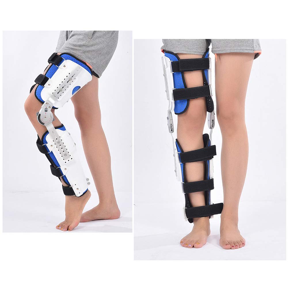 Tutore per Ginocchio con Cerniera Rom per Adulti, immobilizzatore con Cerniera per lesioni ai legamenti, stabilizzatore ortesico, Supporto di Recupero Regolabile per Riabilitazione Ortopedica