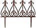 Esschert Design Beetzaun Haken, Zierzaun aus Gusseisen, 39 x 30 cm, Beet Abgrenzung mit Erdspieß