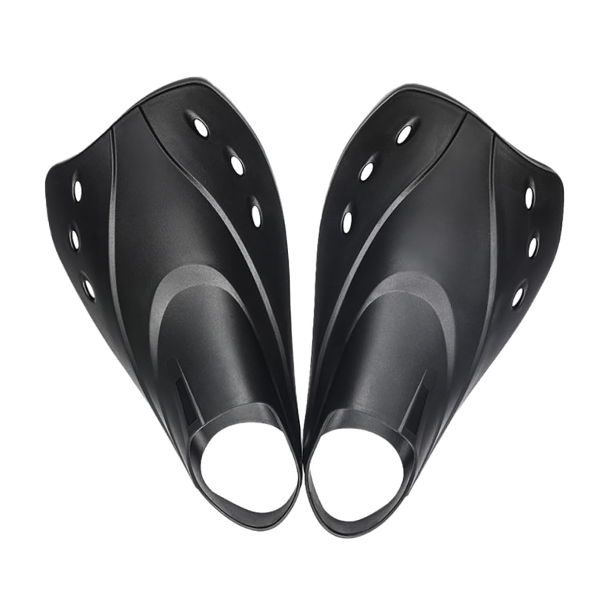 Toyvian Aletas de Natación Cortas Ajustables Unisex para Entrenamiento y Buceo Material Ligero y Flexible Compacto Portátil para Snorkeling y Natación Recreativa
