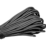 パラコード 2mm 30m おしゃれ かわいい カラフル ひも テント ロープ 全45色 耐荷重 90kg キャンプ アウトドア ペット の 首輪 などに (ブラック, 2mm) [並行輸入品]