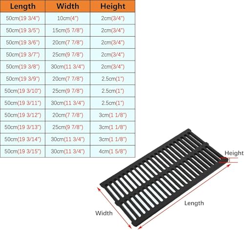 Grille d'extérieur plastique 99 cm contre l'eau de cour - 8