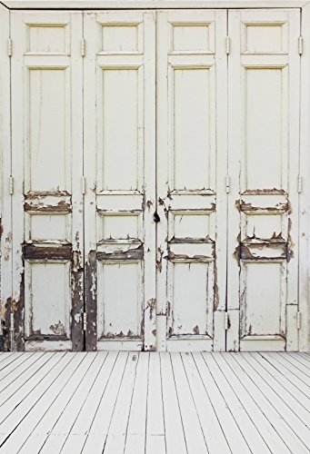 Yeele 8x10ft Vintage Door Backdrop Retro Shabby Door Wooden Floor Photography Background Picture Adult Kids Children Portrait Photo Booth Shooting