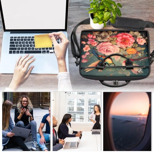 Maletín para laptop de 15 pulgadas con diseño floral miniatura 6