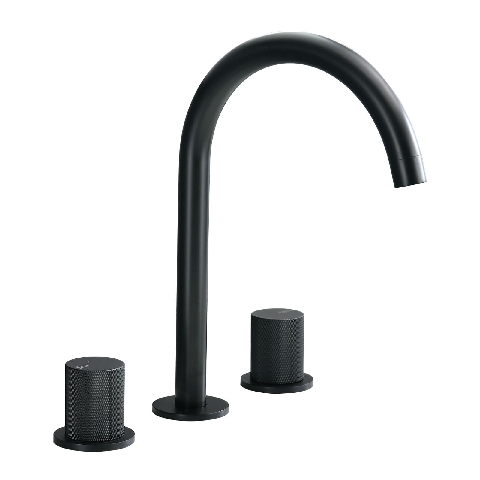 Mélangeur de salle de bain 8 pouces noir mat en laiton haute qualité