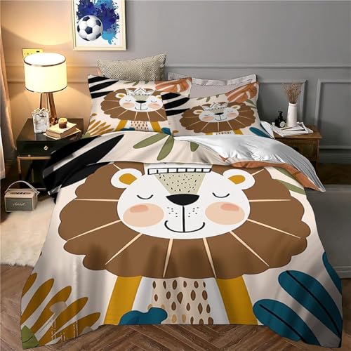 Parure de lit agneau 3D confortable et résistante avec housse de couette