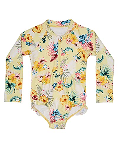 Image of Seafolly Baby Girls' Long Sleeve One Piece Swimsuit with Zip Front