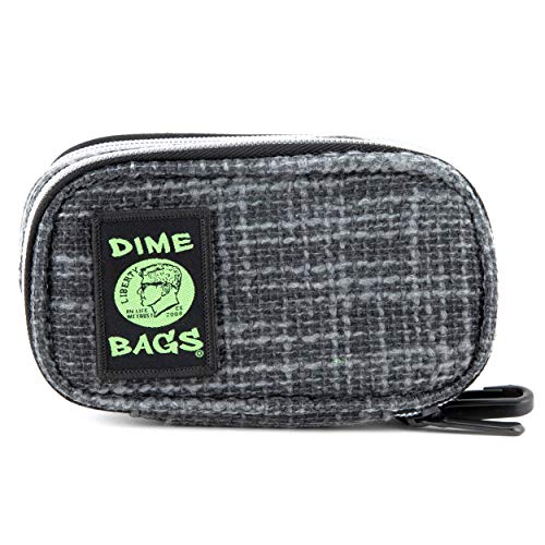 DIME BAGS Pod Padded Travel Pouch with Keychain Clip, Interior Padding for Glass & Gear Protection, Multiple Compartments for Safe Packing, Compact Hempster Storage Case (6 Inch, Black)