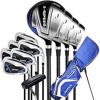 Complete Golf Clubs Sets for Men 12 Piece Includes Golf Driver #3 & 5 Fairway Woods, 4 Hybrid, 6-9 Irons, Pitching & Sand Wedge, Putter and Golf Bag