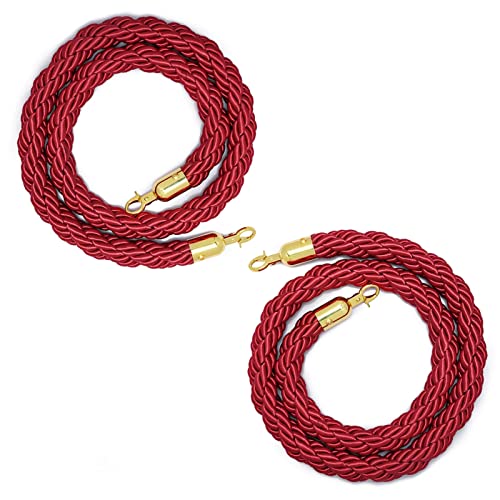 Corde de poteau de poteau en velours rouge pour délimiter les files d'attente facilement