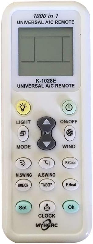 Universal Remote Control Air Conditioner for Air Conditioning Ariagel, Carrier, Daikin, Gree, Artston, Hitachi, LG, Mitsubishi, Samsung, York and other brands with automatic search function