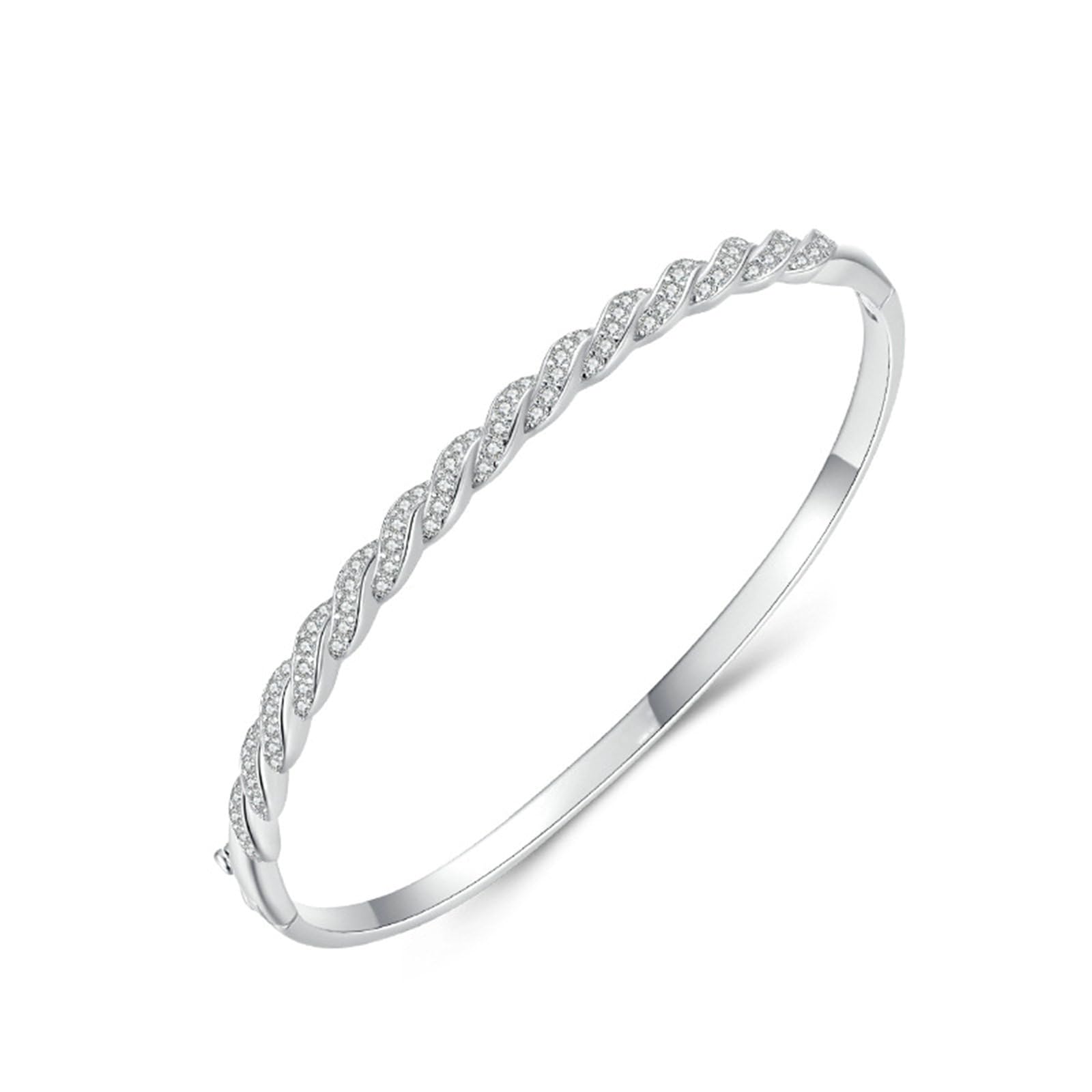 Pulsera de platino 950 para mujer, 54-60 mm, diámetro 3,7 mm