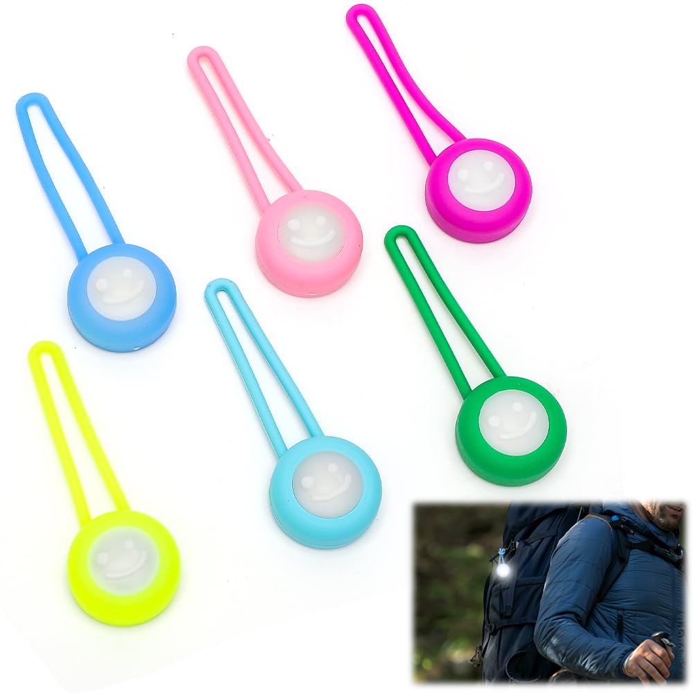 CEWROM Cartella per la scuola con luci lampeggianti a LED, 6 pezzi, luci di sicurezza, riflettori, per bambini, impermeabile, riflettori, per corsa, zaino, jogging, escursionismo