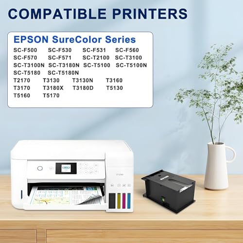 Image of S2100 / SC13MB Ink Maintenance Tank Box with Chip for SC-F530 / F531 / T3130 / T5130 /SC-T3150 / 3150N / T5150 / T5150N / Surecolor SC-F570 T3170 Printers (S2100 C13S210057 SC13MB Maintenance Box)