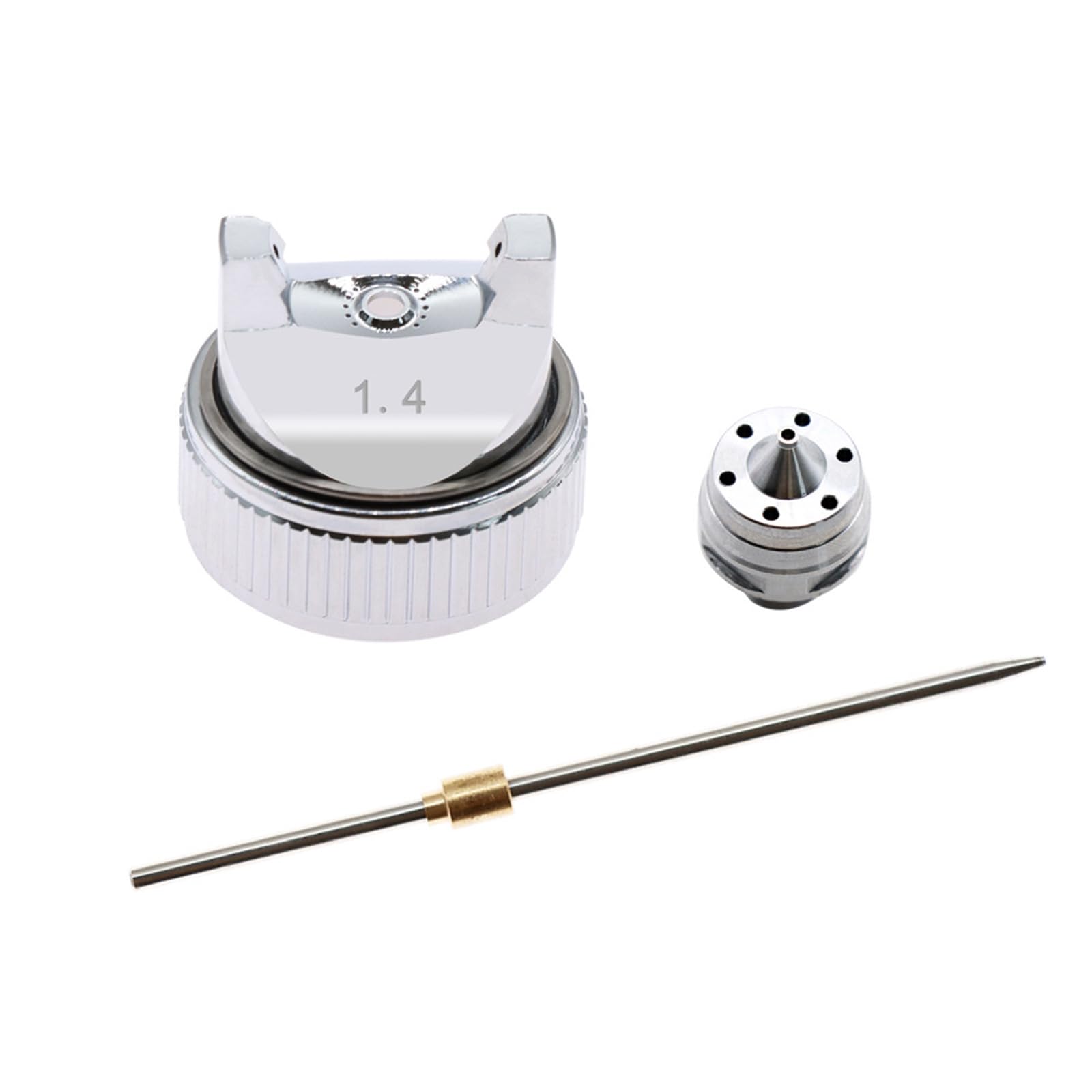Paint Sprayer Replacement Parts Set with Nozzle Needle and Air Cap for Front-End Repair and Refinish Service Tasks Workshop Service Pieces Repaint Upkeep