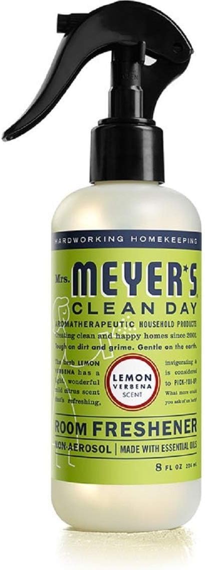 MRS. MEYER'S CLEAN DAY Room Freshener Spray, Lemon Verbena Scent, Instant & Refreshing Fragrance Made with Essential Oils, 8 fl oz Spray Bottle (Pack of 6)