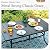 Sophia & William Patio Table and Chairs Set, Outdoor Dining Set for 6, 7 Piece Metal Patio Furniture, 60" Black Rectangular Table(Stripe)