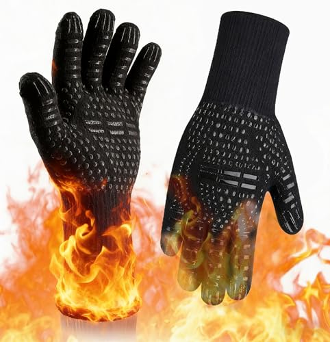 BBQ Gloves (A Pair) Heat Resistant Oven Mitts