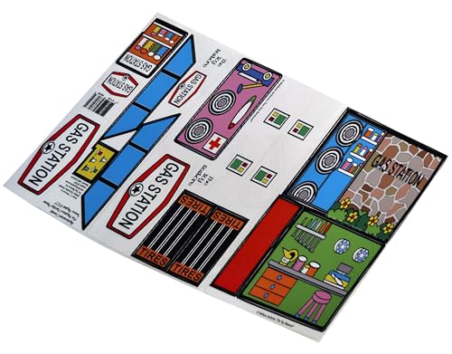 Toy Restore Stickers Fits Playskool Familiar Places Texaco Playset #1107 1975