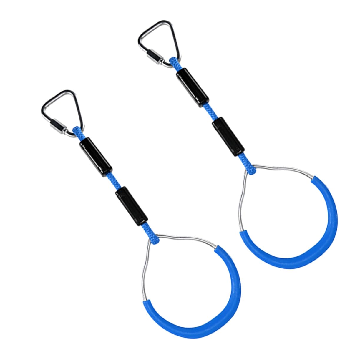 HOLIDYOYO 2Pcs Gymnastic Rings Set Outdoor Swing Workout Rings for Backyard Climbing Play for and Obstacle Training Blue