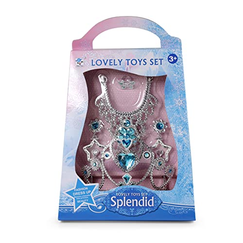 Rappa 207585 Parure de bijoux couronne pour la petite reine des neiges 3 pièces
