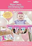 amscan High Chair Decorating Kit | 1st Birthday Girl | Flowers and Butterflies Collection