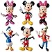 Juego de Minifiguras de Mickey,Cake Topper Mickey Mouse Decoración de pastel de cumpleaños de dibujos animados para Cumpleaños Decoración de La Torta del fiesta suministros 6 Piezas