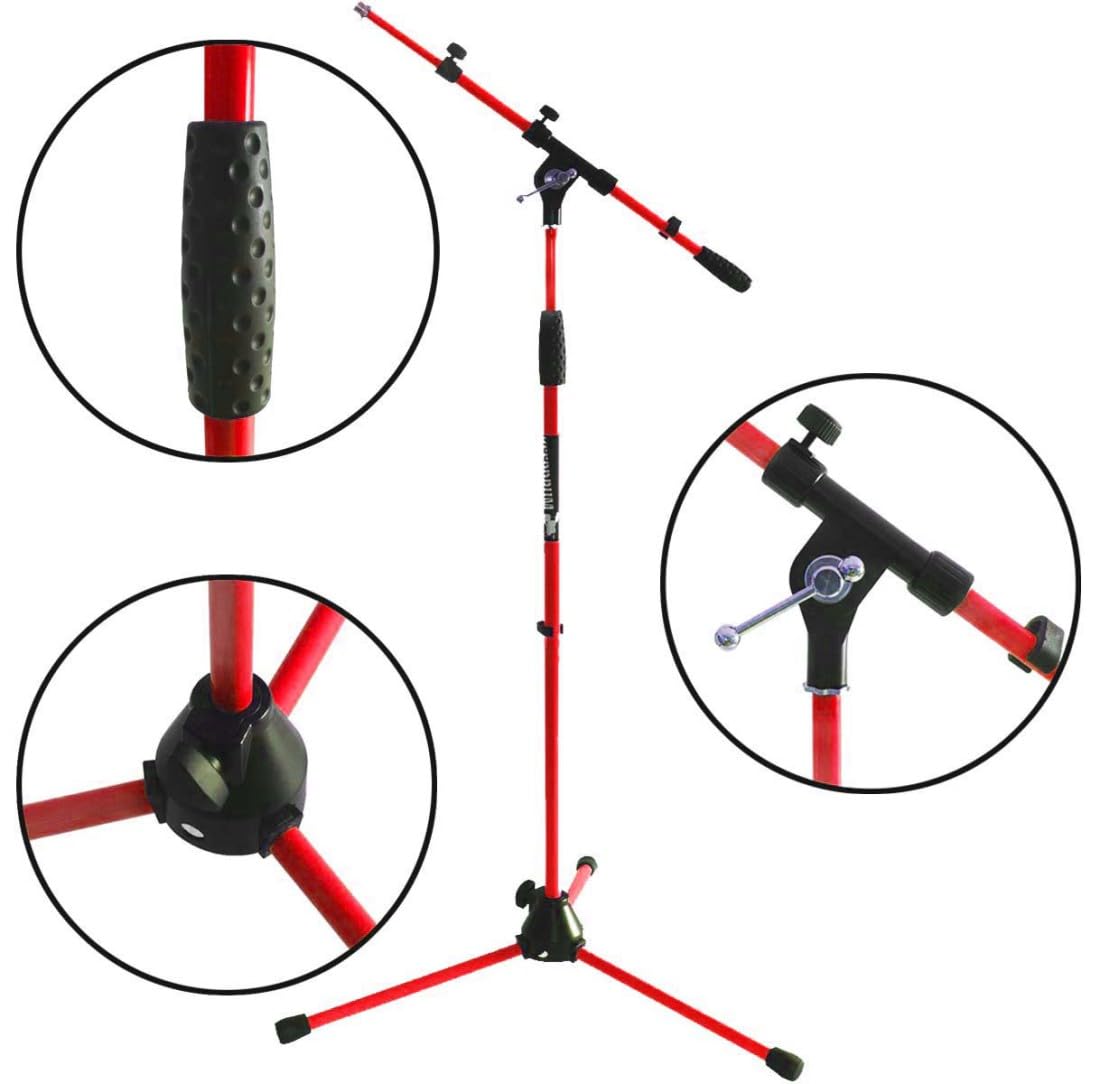 Rode NT1 Signature Red Studio-Mikrofon Rot + keepdrum MS106RD Mikrofonständer Rot