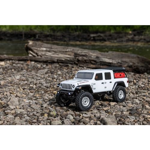 Image of Axial RC Truck SCX24 Jeep Gladiator 4 Wheel Drive Rock Crawler Brushed RTR Nothing Needed to Complete Ready-to-Run White AXI00005V2T4, Remote Control Car, RC Car, RC Crawler