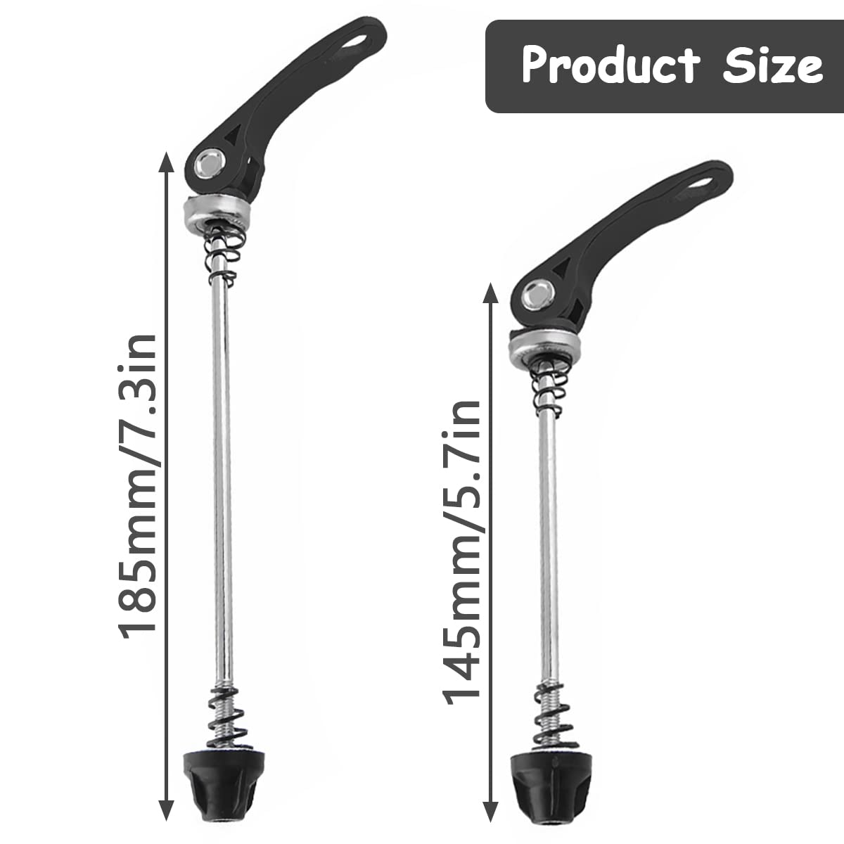 Paire De Libérations Rapides Vélo En Alliage Aluminium - Axe Avant Et Arrière Pour Moyeu Roue
