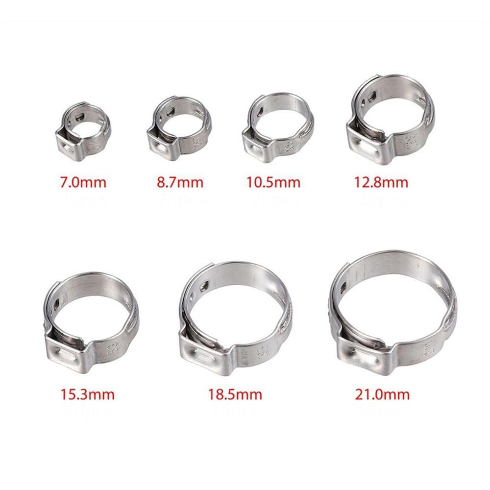 thumbnail: Oneroomone Roestvrijstalen Slangklemmen Set - 304 RVS, 5 Meter Band, 12 Klemmen