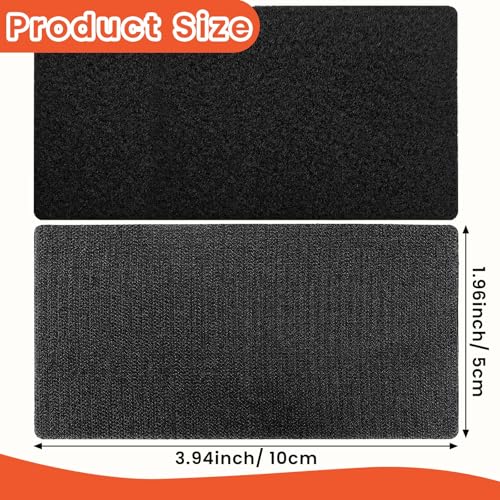 Image of Hook and Loop Tape 2x4 inch, 12 Pairs Double Sided Hook and Loop with Adhesive, Heavy Duty Nylon Fastener for Fixing, Patching, Sewing, Instead of Holes and Screws