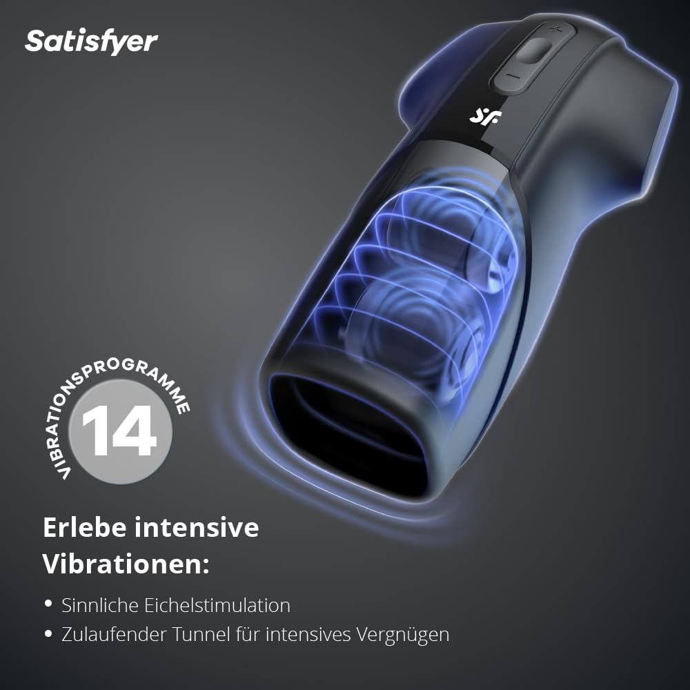 Satisfyer Men Vibration | Sex Toýs Homme | Masturbateur réaliste | Vibrateur de Pénis étanche (IPX7) | Sextoy Homme rechargeable | Stimulateur chauffant
