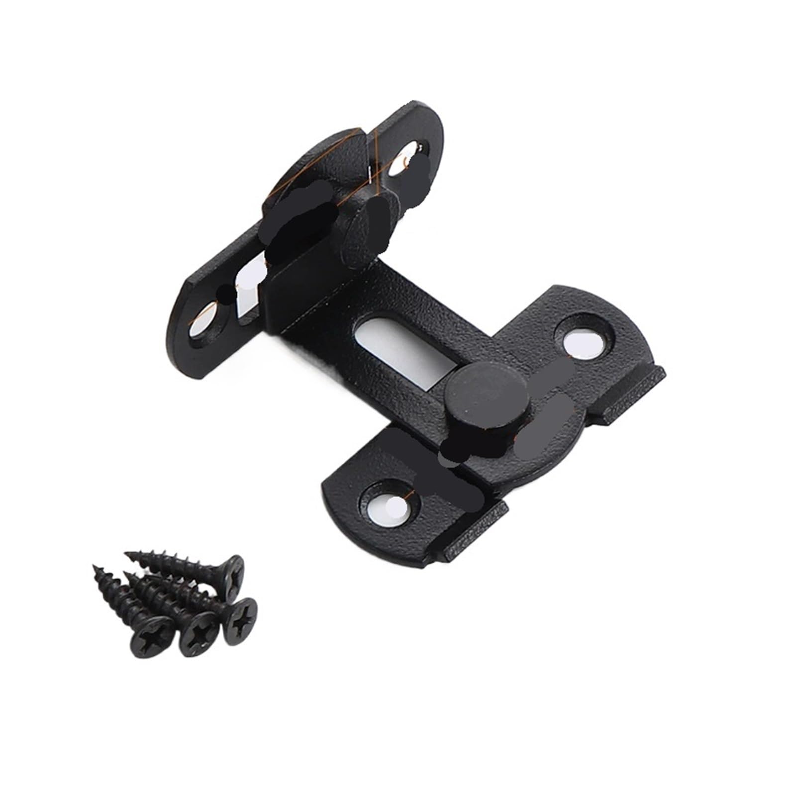 Hasp and Staple, Door Padlock Hasp Latch Bolt Toggle Stainless Steel 3 inch Silver Black 90 180 Degree(Black 90 Degree)