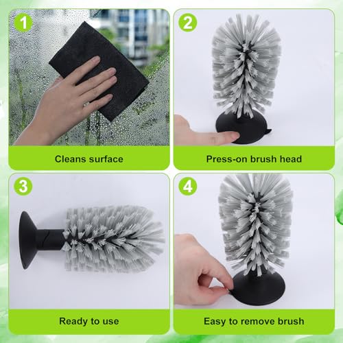 Image of 2pcs Turtle Scrub Brush, Grey Turtle Shell Cleaning Brush Tortoise Shell Exfoliate Cleaning Scratcher with Suction Cup Tortoise Tank Accessories for Aquatic Tank Supplies Toy Decor