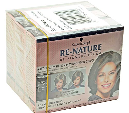 3 x Negro de re de Nature RE de pigmentación oscuro para mujeres