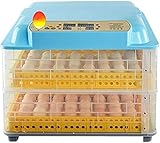 DPPAN Inkubator, Kontrolle Der Temperatur Brutapparat, Brutmaschine Automatische Wendung Eierart, Für Reptilien-Eier, 84 Eiern,Yellow