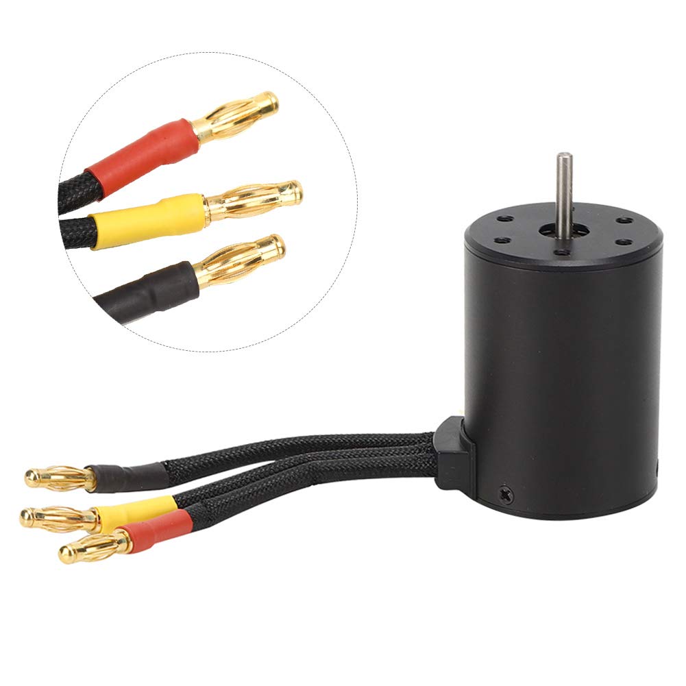 3650 Bezszczotkowy silnik RC o wysokim momencie obrotowym Akcesorium samochodowe do HSP 1/8 1/10 Czarny (5200KV)