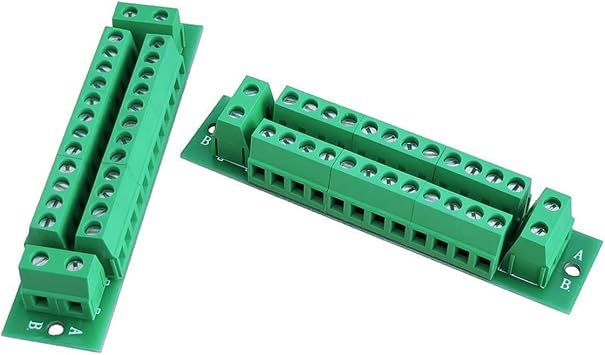 POFET 2PCS Power Distributor 3A Power PCB 12 Pairs of Output Ports for Model Railway Miniature City Model
