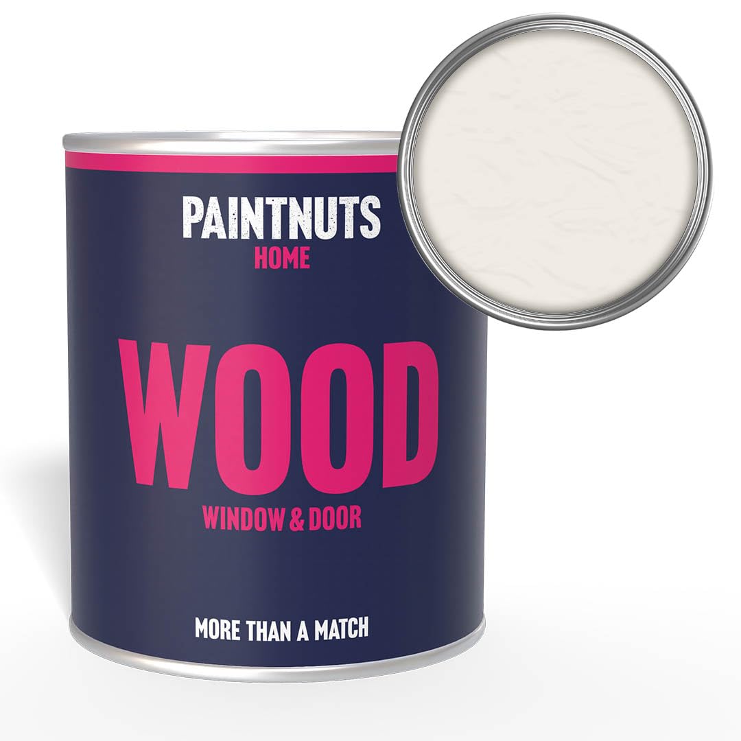 Paintnuts Pure White Wood Window & Door Paint - Ral-9010 - Gloss 500Ml Tin