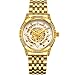 BINLUN 18 K Chapado en Oro automático de muñeca Relojes para Hombres mecánicos de Lujo de los Hombres Regalo de San Valentín