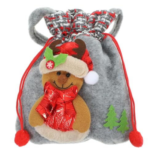 CIMAXIC クリスマスパーティーの記念品バッグ エルク柄 生地 小さなポーチ ジュエリー キャンディ 日常の必需品 簡単に開閉