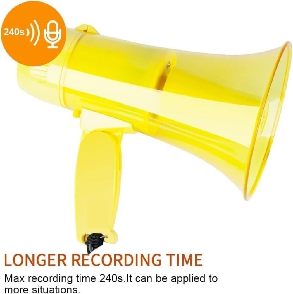 Megafono Altoparlante Megafono Manuale Sirena di Allarme E Registrazione Altoparlante Controllo Volume E Cinturino Altoparlante Megafono Esterno Megafono Bullhorn